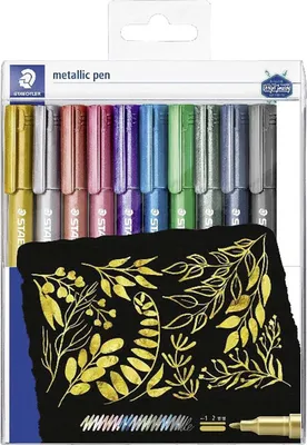 Produktbild von STAEDTLER Marker Metallic 10 Stück im Etui. 1-2mm
