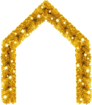 Produktbild von vidaXL Weihnachtsgirlande mit LED 5 m Golden