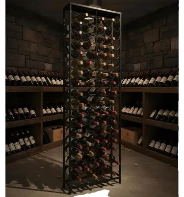 Produktbild von Weinregal, fasst 108 Flaschen, robuste Metallkonstruktion, Schwarz