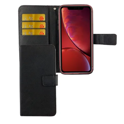 Zdjęcie produktu dla Etui Apple iPhone XR Etui na telefon komórkowy Pokrowiec ochronny Etui z klapką i miejscem na kartę Czarny