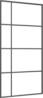 Produktbild von Schiebetür ESG Glas und Aluminium mattiert 102,5x205 cm Schwarz