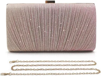 Produktbild von Pahajim Damen Clutch Glitzer Tasche Roségold 22x13x5cm