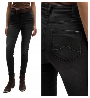Produktbild von Mustang | Damenjeans Georgia Super Skinny Fit schwarz Denim Stretch High Waist W33 L30