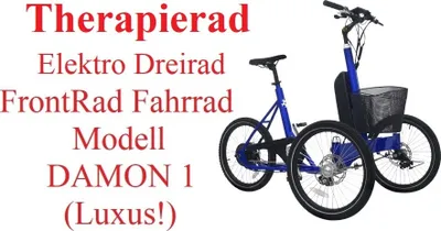 Produktbild von Elektro Therapierad Gleichgewichtsproblem Lösung Dreirad Erwachsene Frontrad Heckantrieb Rückenlehne 25km/h Modell Damon 1
