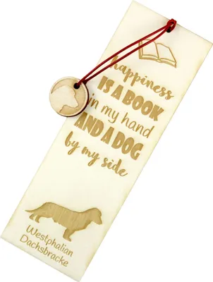 Immagine prodotto di Westfälische Dachsbracke - Segnalibro con cane, segnalibro personalizzato, accessorio per cani per lettori del marchio Art-Dog