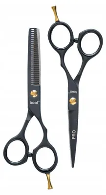 Produktbild von Friseurscheren Set Bool Jaguar PRO 5,5 Zoll Edelstahl schwarz