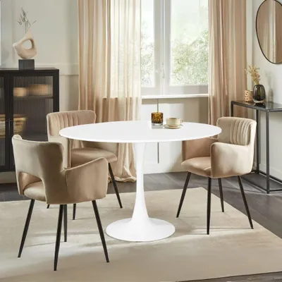 Immagine prodotto di Tavolo rotondo Derek 120x120x73H colore bianco opaco