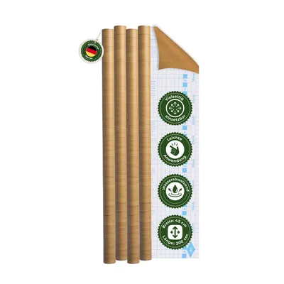 Produktbild von Klebefolie Klebefolie Möbel – Möbelfolie selbstklebend Holzoptik Fichte Beige 6er Set, 6 x 45 x 200 cm, zuschneidbar, rückstandsfrei entfernbar – Veluxis