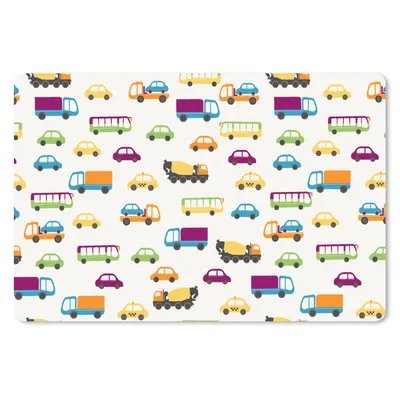 Produktbild von MuchoWow® Schreibtischunterlage Auto - Muster - Fahrzeuge 60x40 cm - XXL Mauspad - Großes Mauspad