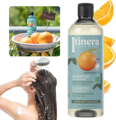 Obrázek produktu pro ITINERA šampon se sicilským hořkým pomerančem, 95 % přírodních složek, 370 ml, 6 kusů