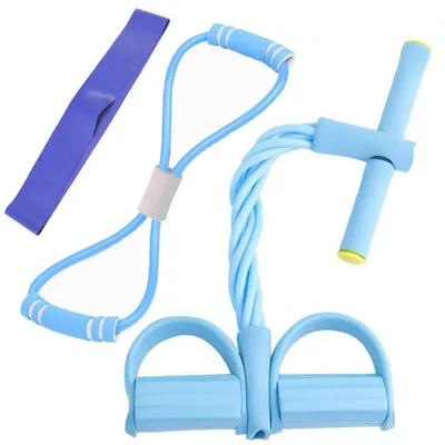 Produktbild von Elastisches Seil für Pedale mit 8 Zugvorrichtungen und Fitnessbändern