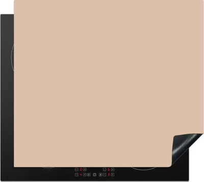 Produktbild von KitchenYeah© Herdabdeckplatte Beige - Farben - Unifarben , 59x51cm, Küche Deko, Glaskeramikkochfeld Herdabdeckung, Abdeckplatte fùr Kochfeld