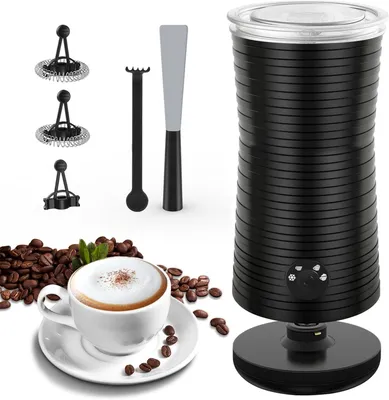 Produktbild von Elektrische Milchaufschäumer – Milchaufschäumer – Für die Zubereitung von Kaffee – 4-in-1-Funktion – 240 ml – Schwarz
