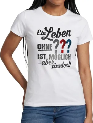 Produktbild von Spreadshirt Die Drei Fragezeichen Spruch Frauen T-Shirt, XL, Weiß