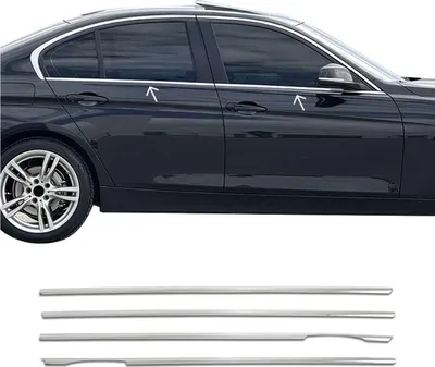 Obrázek produktu pro Okenní lišty pro BMW řady 3 F30 notchback 2012-2019 nerezová ocel 4ks