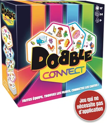 Image de Asmodee Dobble Connect, Jeu de cartes, Assortiments, 8 an(s), ...