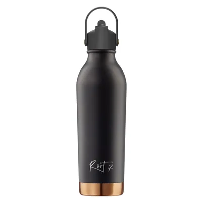 Immagine prodotto di Root7 - Bottiglia Thermos in acciaio inox 500ml OneBottle - Bottiglia termica in acciaio inox, chiusura ermetica, Bottiglie termiche - Bottiglia termica a prova di perdite nera