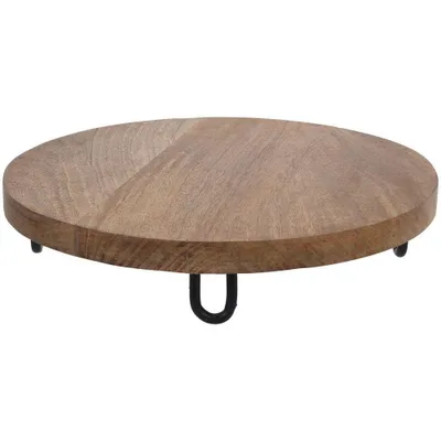Produktbild von Servierbrett auf Fuß, Mangoholz, Höhe: 60 mm, ø: 290 mm