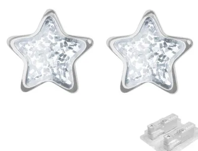 Produktbild von Medizinische Ohrstecker: Erstohrstecker Studex 75 „Glitter Stern“ Weiß