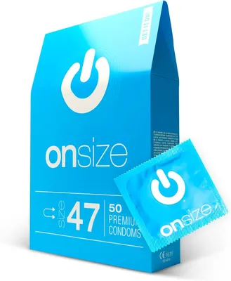 Produktbild von ON) ONsize Kondome I 47 mm Breite I 50 Stück I dünne 0,07 mm Wandstärke I Premium hauchzart I vegan I for Men