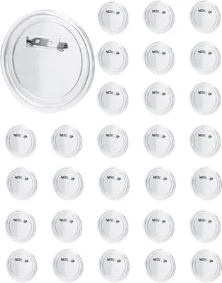 Produktbild von Famanu DIY Knöpfe 60 mm - Transparente Bastelknöpfe für kreative Projekte