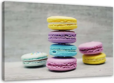 Produktbild von Leinwandbild bunte burger 120x80 cm Feeby farbe wandbild bereit zum aufhängen