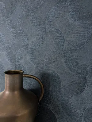 Produktbild von NEWROOM Tapete Kalon Night Blue Blau Vliestapete - Glamour Muster Struktur Germany