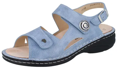 Produktbild von FINN COMFORT Denia Damen Sandalen hellblau Glattleder - Größe: 38