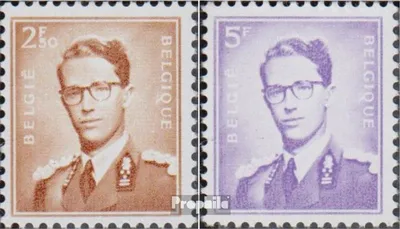 Produktbild von Briefmarken Belgien 1967 Mi 1075y-1076y (kompl.Ausg.) phosphoreszierendes Papier postfrisch Baudouin