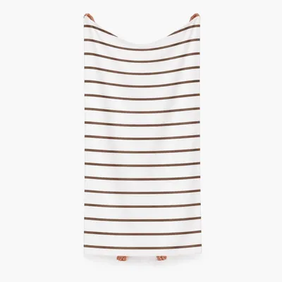 Produktbild von Komfortec Strandtuch 100x180 cm, Baumwolle, Großes Badetuch mit Streifen Design, Weich & Saugstark, Ideal für Strand, Pool und Urlaub