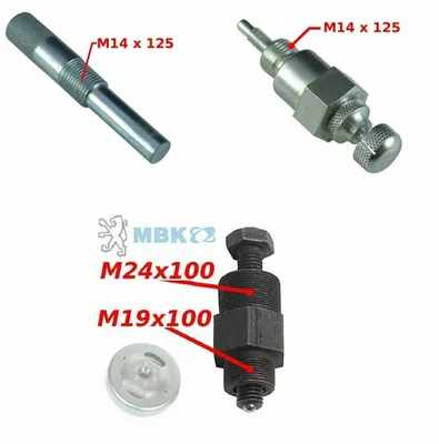 Produktbild von POLRADABZIEHER M19 M24 + KOLBENSTOPPER M14 x 125 + EINSTELLWERKZEUG M14 PEUGEOT TREKKER BUXY SPEEDFIGHT MBK 51 MOPED ROLLER MOTORRAD