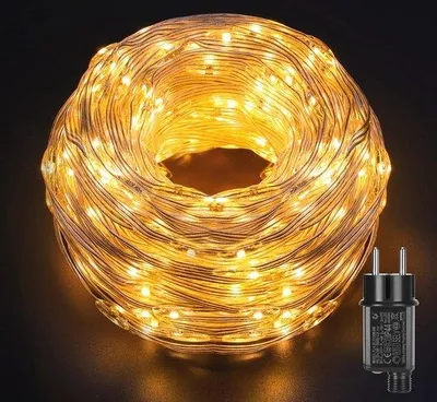 Obrázok produktu pre Vonkajšia svetelná reťaz 25 m, 500 LED, vodotesná, 8 v 1, vianočná dekorácia