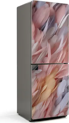 Produktbild von Zarte Federn in Bewegung – Magnetische Kühlschrank Abdeckung – Dekorfolie magnetisch Küche – Kühlschrank Magnet Deko – selbstklebende Magnettafel – Magnetfolie für Kühlschranktür – 70x190 cm