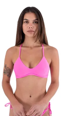 Zdjęcie produktu dla Bikini górny, regulowany, solidny, marki Hurley, kolor: różowy ("Pink Punch"), rozmiar: XS