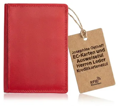 Produktbild von Josephine Osthoff EC-Karten und Ausweisetui Herren Leder Kreditkartenetui Kartenetui Damen RFID-Schutz slim wallet card case mit Geldscheinfach (935)
