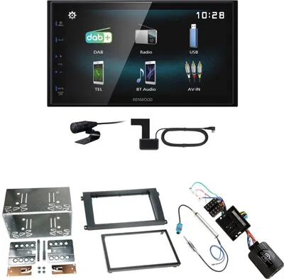 Produktbild von Kenwood DMX-125DAB USB Bluetooth MP3 DAB+ Einbauset für Porsche Cayenne ab 2007