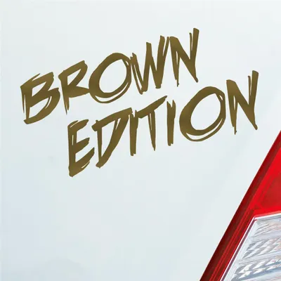 Produktbild von Auto Aufkleber Brown Edition Auto Car Tuning Motorrad 15x7 cm Gold Sticker Heckscheibenaufkleber