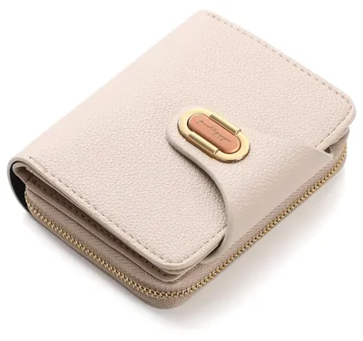 Imagen del producto de Pequeña cartera de cuero sintético para mujer con cremallera