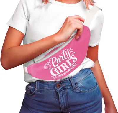 Imagen del producto de Bolsa de cinturón rosa, ideal para fiestas, eventos culturales, como accesorio y para despedidas de soltera. Color: rosa