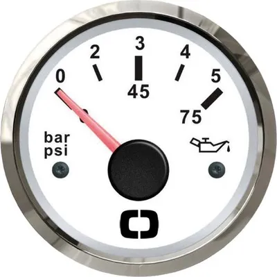 Produktbild von Öldruckanzeige 0/5 bar weiß/poliert , 1 Stück