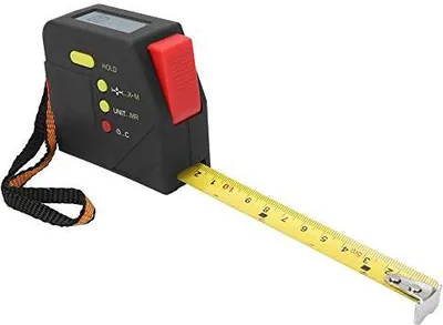 Produktbild von Digitales Maßband, 0–5 M, Digitalanzeige, Elektronisches Präzisions-Stahlhahn mit Datenhaltefunktion