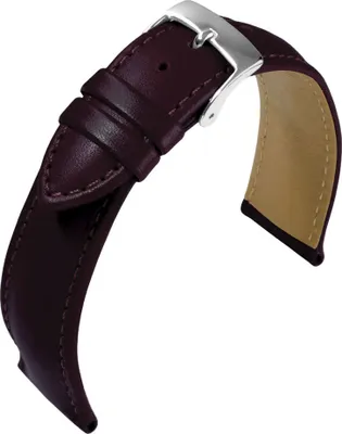 Produktbild von Barington Kalb Resisto Uhrenarmband bordeaux hautfreundlich Leder, Stegbreite:18mm, Schließe:Silbern