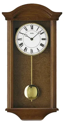 Produktbild von AMS W990-1 Pendelwanduhr mit Massivholz Nussbaum und Schlagwerk