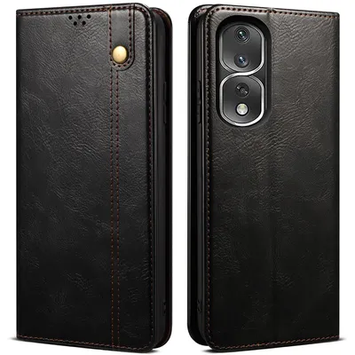 Obrázek produktu pro Pouzdro pro Honor 80 Pro, kožené flip pouzdro peněženka s funkcí stojánku černé