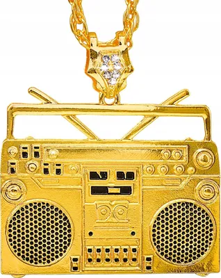 Obrázek produktu pro Náhrdelník přívěsek RADIO kazetový magnetofon BoomBox Disco HipHop rapper 80. léta
