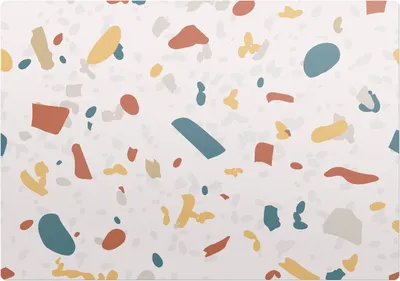 Produktbild von Terrazzo-Abstraktion – Bodenschutzmatte – Rutschfest – Schutzmatte für Büro – Vinylmatte – Stuhlunterlage  – 100 x 100 cm