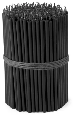 250 Steekkaarsen schwarz, tropffrei, 16 cm, Paraffin