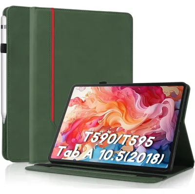 Immagine prodotto di Custodia protettiva per Samsung Galaxy Tab A 10,5 pollici 2018 SM-T590/T595/T597, custodia in ultraleggera con funzione stand, colore verde