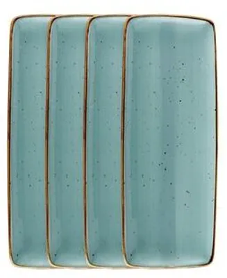 Zdjęcie produktu dla METRO PROFESSIONAL, zestaw talerzy, Noromi, 35,2 x 21,5 cm, porcelana, niebieski, 4 sztuki