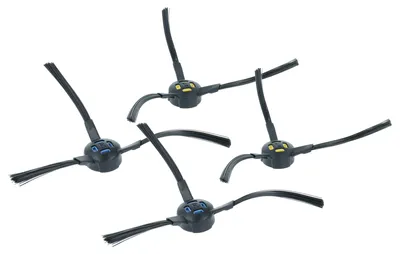 Produktbild von vhbw 4x Seitenbürste kompatibel mit iLife V80, V8s Saugroboter - Reinigungsbürsten Set, links/rechts, schwarz / blau / gelb